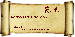 Radovits Adrienn névjegykártya